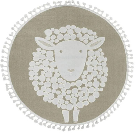 Ковер Oz Kaplan Vicenza A1094B Cream/Beige 0.8x0.8 м