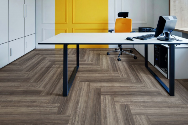 SPC ламинат FloorFactor Herringbone Brushed Smoke Oak HB 17