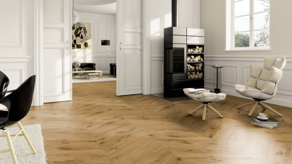 LVT Ламинат Ter Hurne 2.5/42 4V 1101210702 PRO Французская елка Дуб Йорк 665.4x152.4
