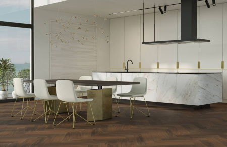 SPC Паркет Quartz Parquet Английская Елка 5/43 4V 33-400-29 Орех Американский 635x127
