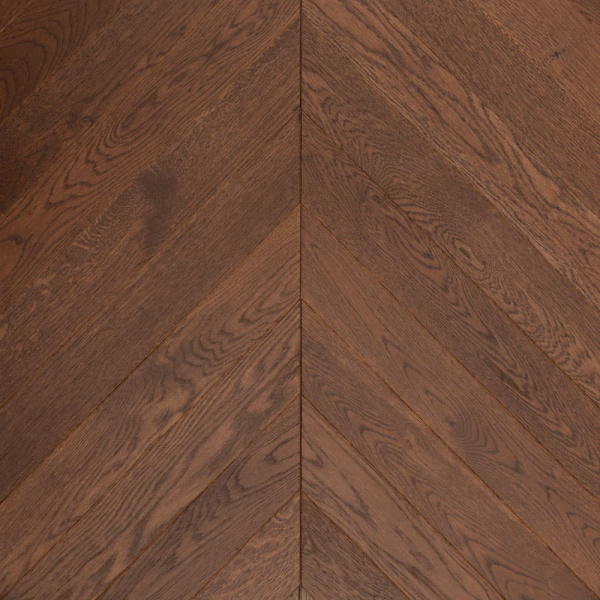 Инженерная доска Lab Arte Елка Chevron Французская Дуб Селект Табак лак 600/490х110х14/3/45°