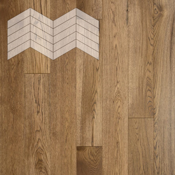 Инженерная доска Lab Arte Елка Chevron Французская Дуб Натур Тибальт Лак 400/348х90х14/60°
