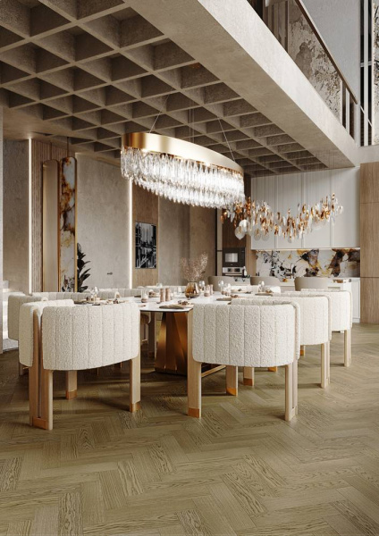 SPC Паркет Quartz Parquet Штучный паркет 5/43 4V 44-1258-54 Дуб Конго 400x100