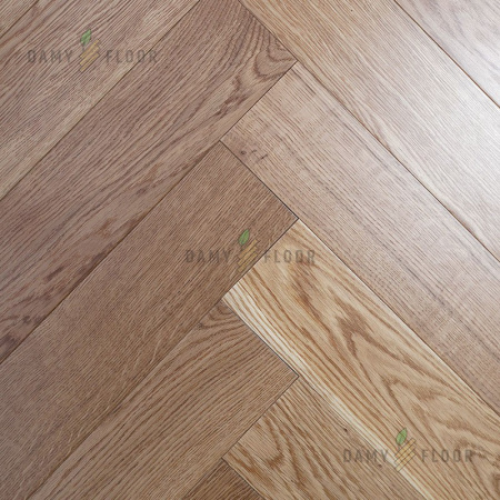 Массивная доска Damy Floor Luxury Английская елочка Натуральный Селект 500 мм