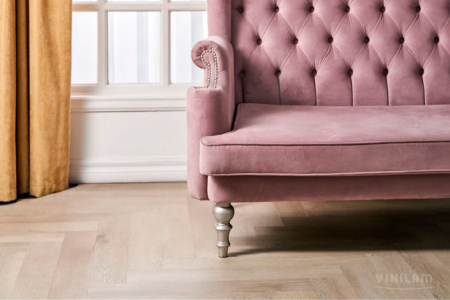 ПВХ плитка, кварц виниловый ламинат Vinilam Parquet Herringbone Glue Скандинавский GD11188