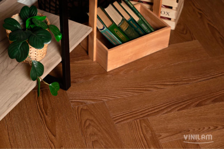 ПВХ плитка, кварц виниловый ламинат Vinilam Parquet Herringbone Glue Винсент GD11200