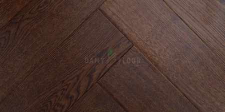 Массивная доска Damy Floor Luxury Английская елочка Шоколадный Евростандарт 600 мм