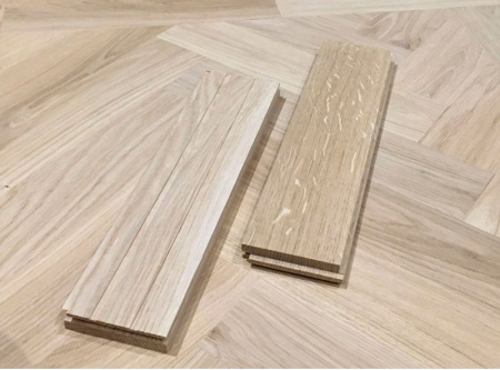 Массивная доска Damy Floor Штучный паркет без покрытия Натур 280х70х15