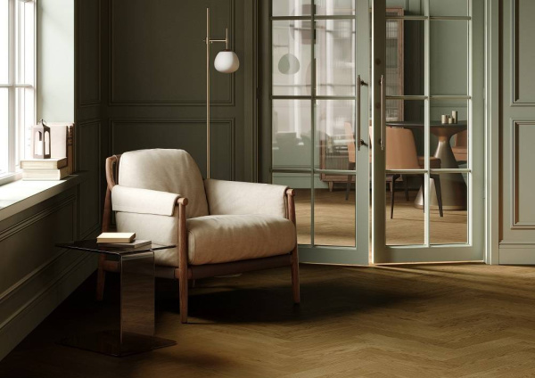 SPC Паркет Quartz Parquet Штучный паркет 5/43 4V 44-1258-59 Дуб Кедровый Латте 400x100
