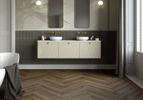 SPC ламинат Invictus Maximus Herringbone River Oak Beaver