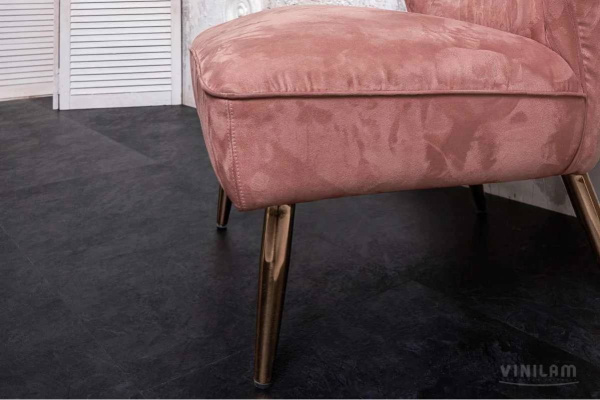 LVT Ламинат Vinilam Ceramo Stone Glue 2.5/43 4V 61607 Сланцевый Черный 950x475