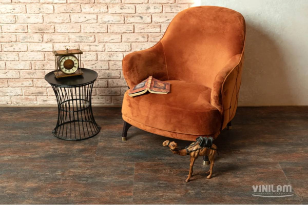 LVT Ламинат Vinilam Ceramo Stone Glue 2.5/43 4V 71617 Керамическая Сталь 950x475