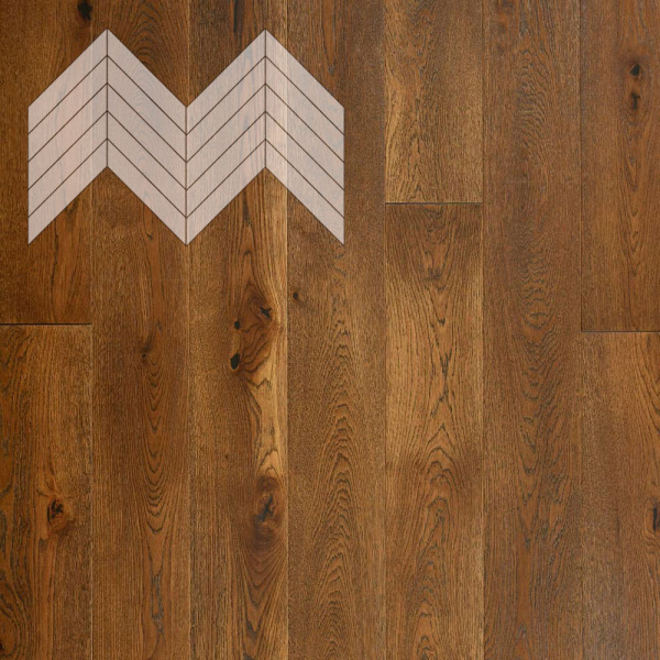 Инженерная доска Lab Arte Елка Chevron Французская Дуб Натур Лофт лак 600/490х110х14/45°