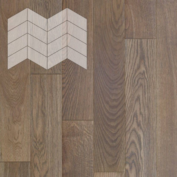 Паркетная доска Lab Arte Chevron Дуб Рустик Гамлет лак 348-400x90x14