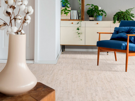 Пробковый пол Corkstyle EcoCork Linea White замковый