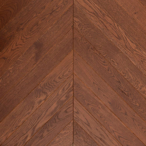 Инженерная доска Lab Arte Елка Chevron Французская Дуб Рустик Табак лак 400/348х90х14/60°