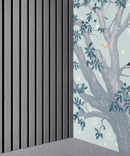 Акустическая панель Cosca Decor Монако Дуб Ардженто светло-серый, 2750х600х21мм