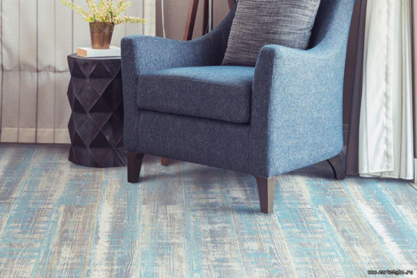 Пробковый пол Corkstyle Print Cork Wood XL Lazurite Blue клеевой