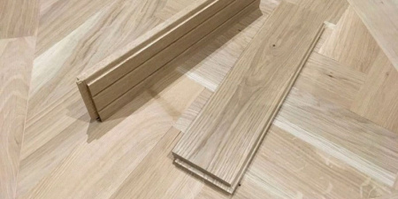 Массивная доска Damy Floor Штучный паркет без покрытия Селект 400x50x15