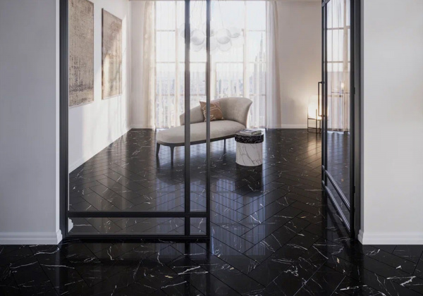 SPC ламинат Invictus Maximus Herringbone Black Marble Noir