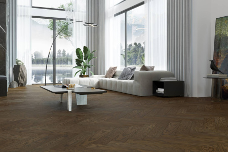 SPC Паркет Quartz Parquet Английская Елка 5/43 4V 33-413 Дуб Брауни 635x127