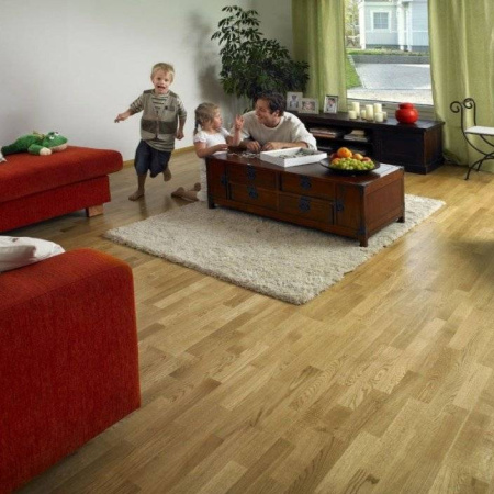 Паркетная доска Polarwood Classic (Классик) PW Oak Living High Gloss 3S (PW Дуб Уют Высокий Глянец 3П) 2266X188X14