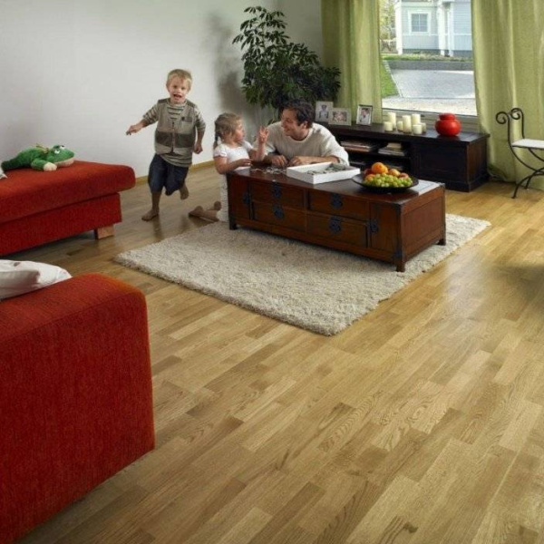 Паркетная доска Polarwood Classic (Классик) PW Oak Living High Gloss 3S (PW Дуб Уют Высокий Глянец 3П) 2266X188X14
