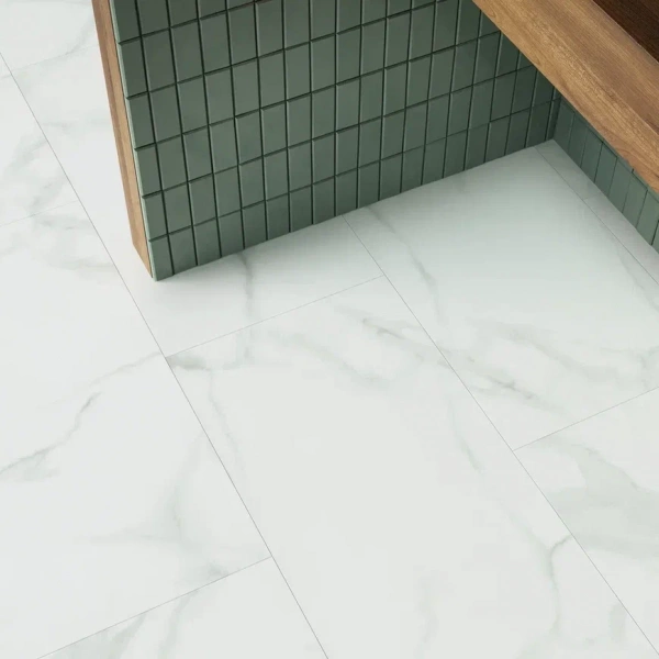 SPC ламинат Invictus Primus Click Tile XL Pure Marble Snow 01
