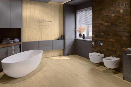 LVT Ламинат Damy Floor Family 2.5/43 4V 0030-2 Дуб Латте 1227x187