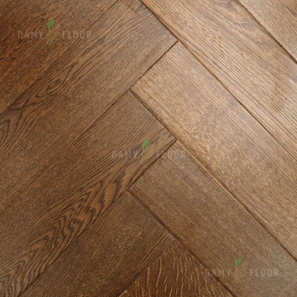 Массивная доска Damy Floor Luxury Английская елочка Ореховый Евростандарт 500 мм